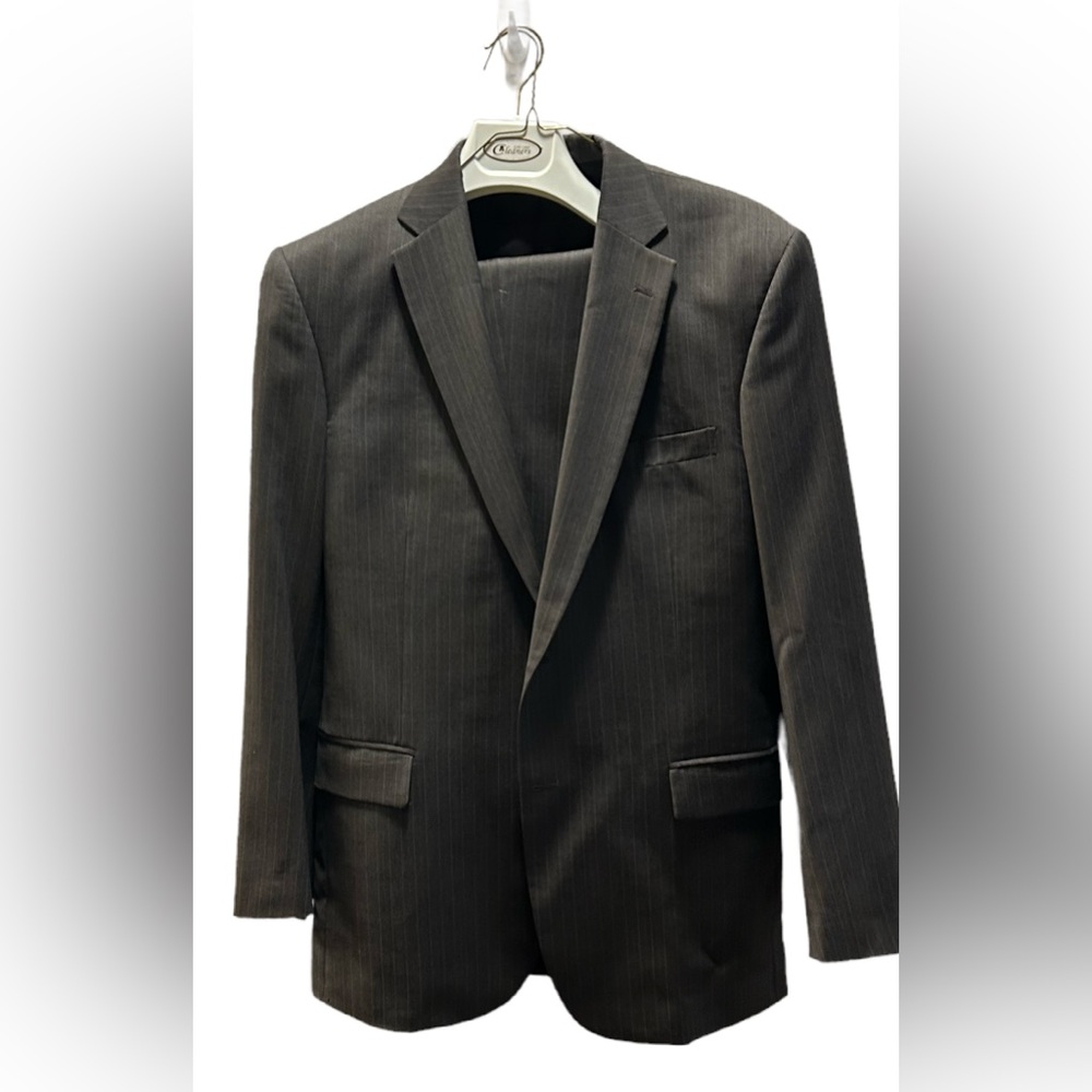Jos. A Bank Custom Tailored Suite - Gray Pinstriped